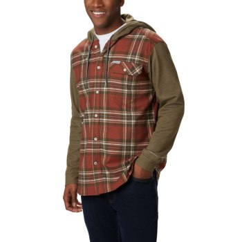 Columbia Flare Gun Stretch, Sudaderas Con Capucha Rojos Marrom Para Hombre | 962843-KWF